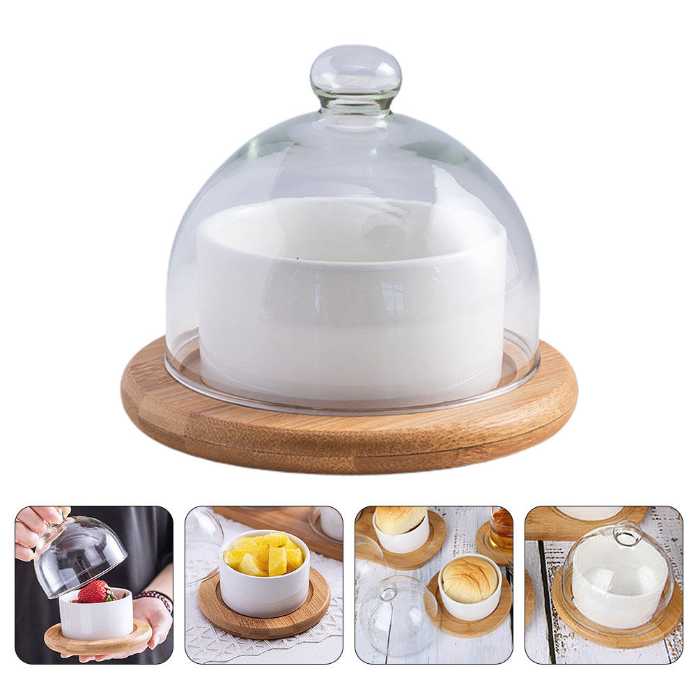 Set Mangkuk Salad Keramik deng - Plastic Dome Clear ulasan dan harga