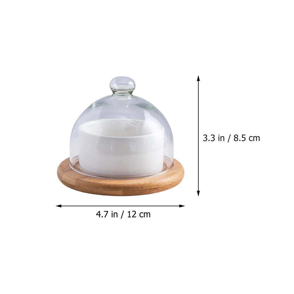 Set Mangkuk Salad Keramik deng - Plastic Dome Clear ulasan dan harga