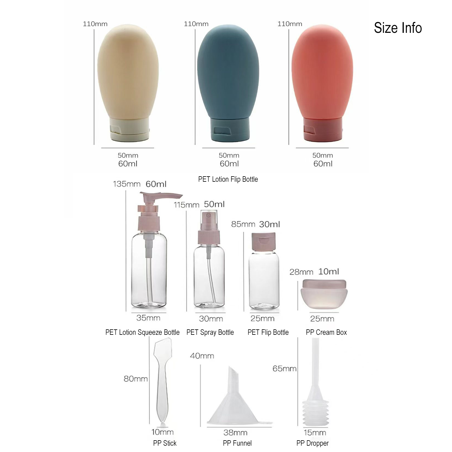 11 Paket Botol Perjalanan Anti - Misting Bottle Fine ulasan dan harga